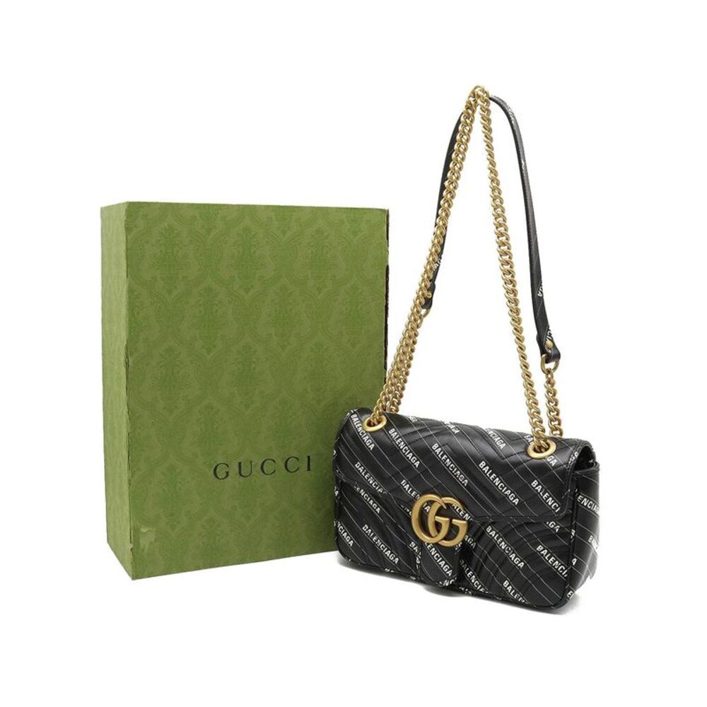 Pre Loved Tiffany & Co Balenciaga Hourglass XS Chain Bag Black Leather Crossbody - Picture 6 of 8